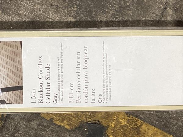 Lot # 341 allen + roth 29-in x 64-in Gray Blackout $48