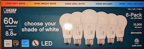 Lot # 778 Feit Electric LED 5-Color Choice Intellibulb