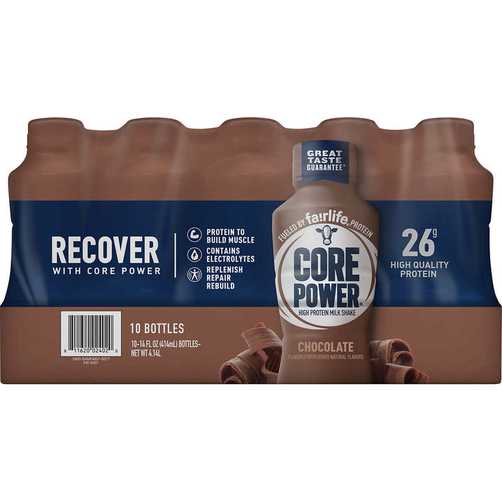 Lot # 1139 Fairlife Core Power Prot Shake Choc 10pk $62.90