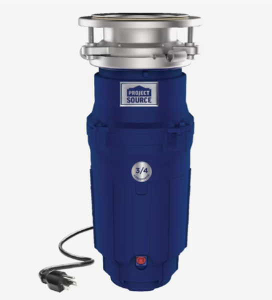 Lot # 830 Project Source 3/4 HP Slim Food Waste Disposer$129