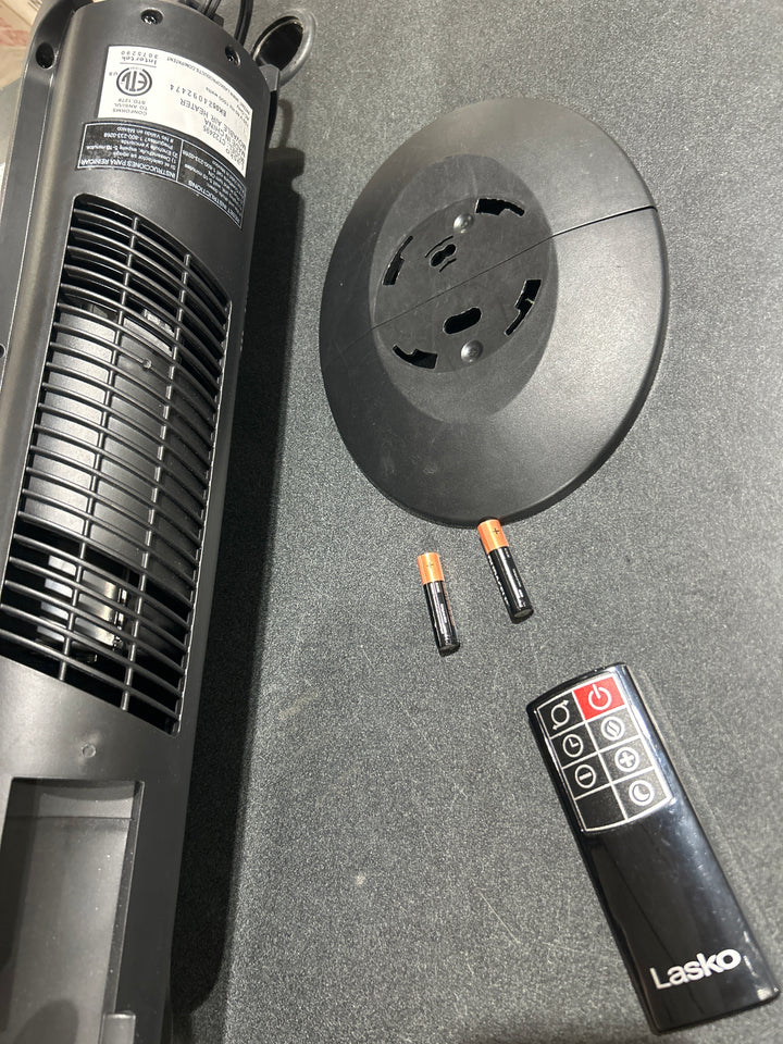 Lasko Ceramic Tower Heater with Remote Control, Black (used)