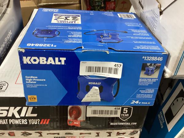 Lot # 457  Kobalt Cordless Pressure Inflator $75