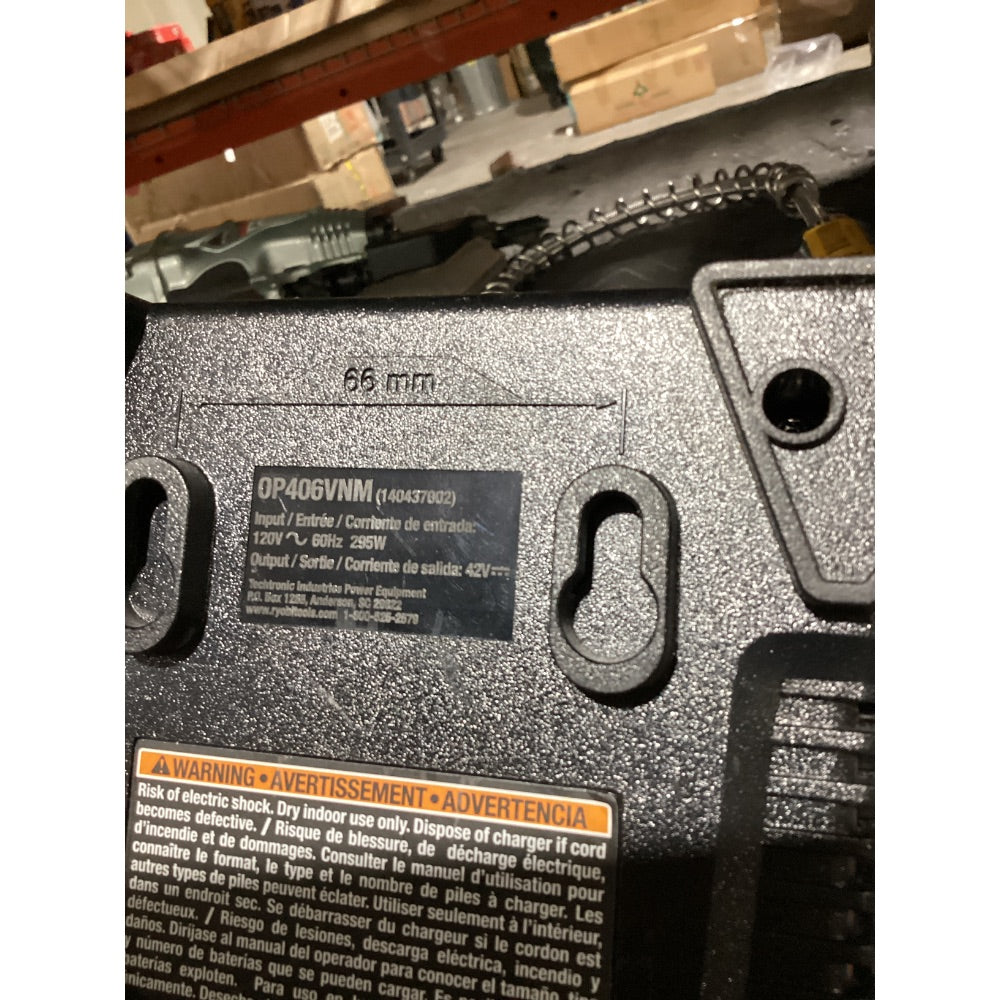 Lot # 902 Ryobi 40V Battery Charger $50