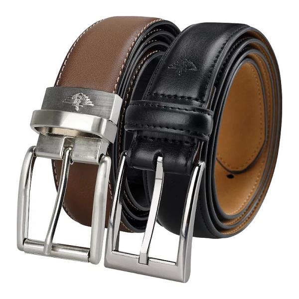 Lot # 371 Men's Dockers 2-Piece Boxed Belt Gift Set, Size: Medium, Black