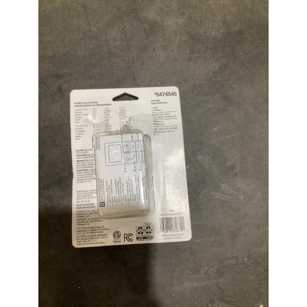 Lot # 1680 Utilitech Digital Timer $35