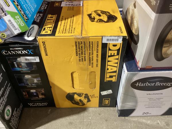 Lot # 1164 DEWALT 2 Gal Cordless Wet/Dry Vacuum $159