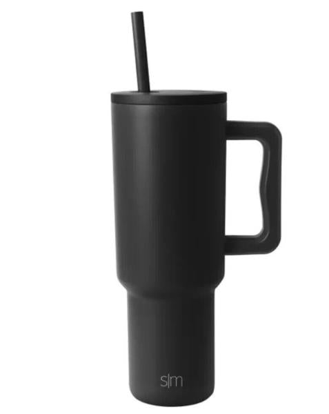 Simple Modern 40 oz Tumbler with Handle and Straw Lid-Black