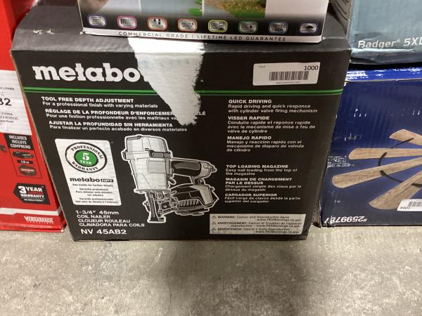 Lot # 1000 Metabo HPT Wire Weld Collated Roofing Nailer $300