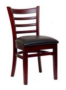 Lot # 2167 Mahogany Ladder Back Restaurant Chair $75