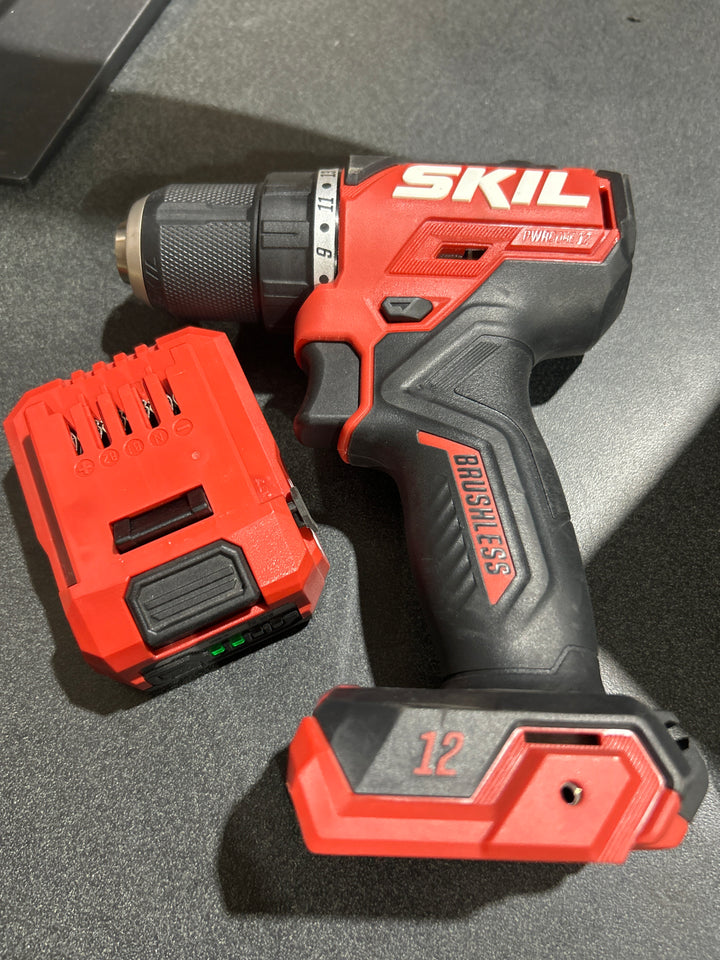 SKIL PWR CORE 12 PWR CORE 12-volt 1/2-in Keyless Brushless Cordless Drill (used) (baretool)