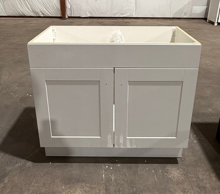 Project Source Dover 36-in Light Gray Single Sink Bathroom Vanity (NO TOP) (OPEN BOX)