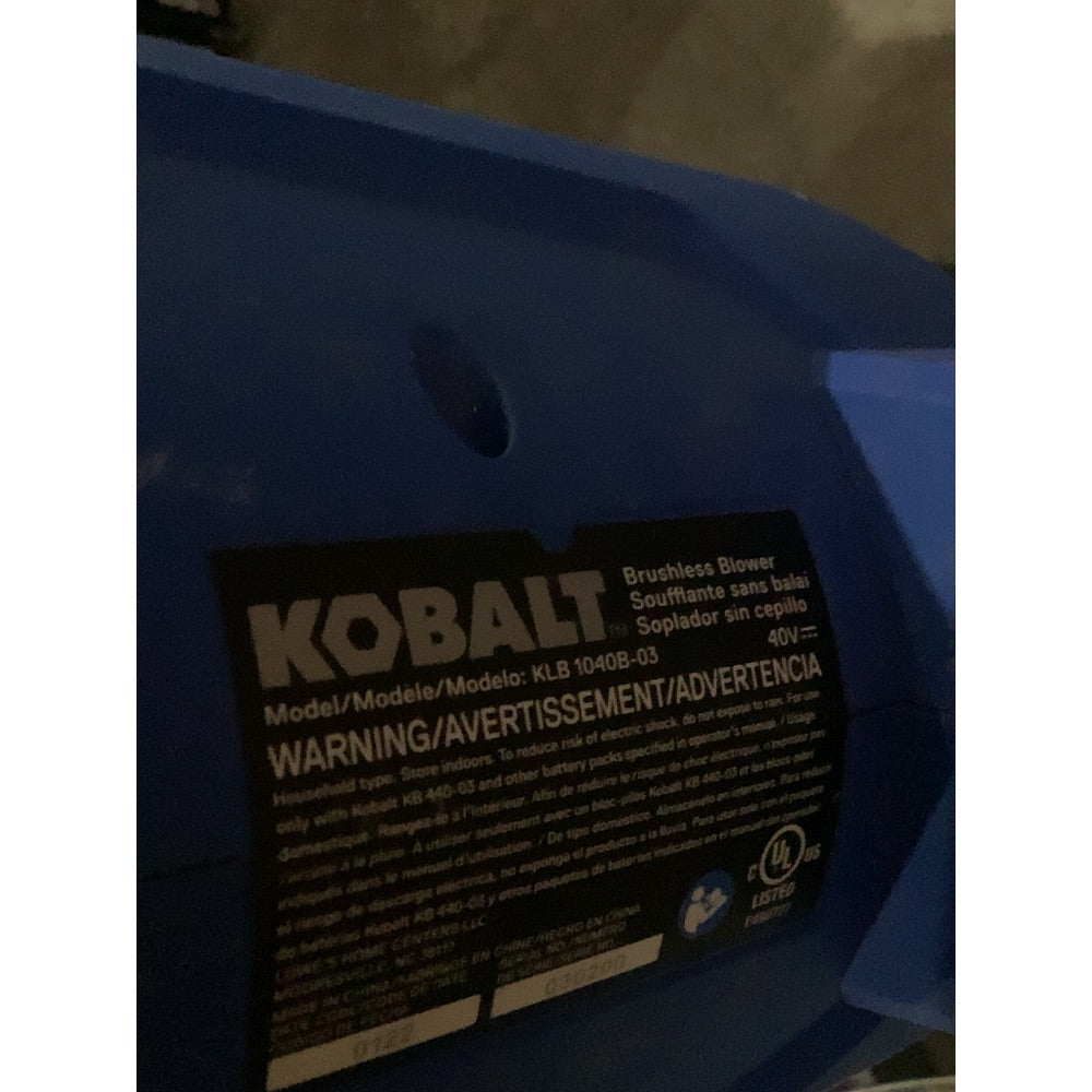 Lot # 811 Kobalt KLB 1040B-03 Brushless Blower $79.00