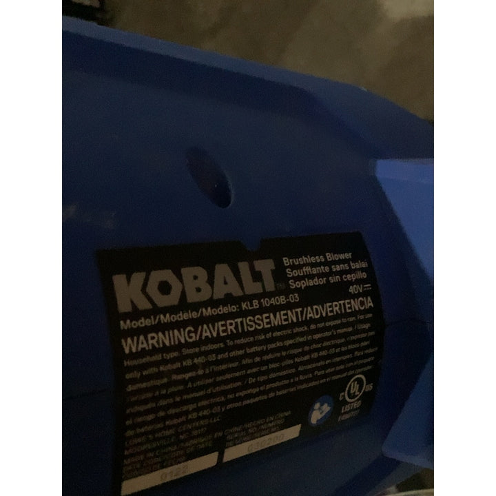 Lot # 811 Kobalt KLB 1040B-03 Brushless Blower $79.00