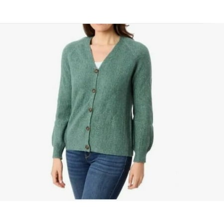 Lot # 996 NEW Briggs Ladies' Cardigan, Green, Large (207)