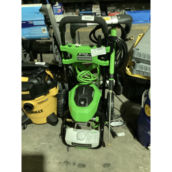 Lot # 2496 Greenworks Cold Water Electric Pressure washer$150