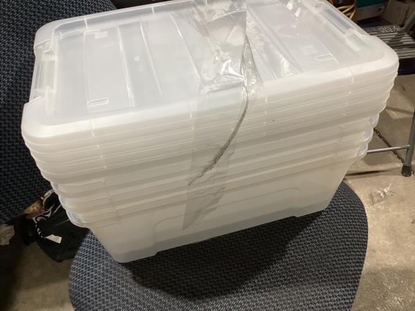 Lot # 305 Iris Buckle Up Clear 12.9 Quart Storage Box $40