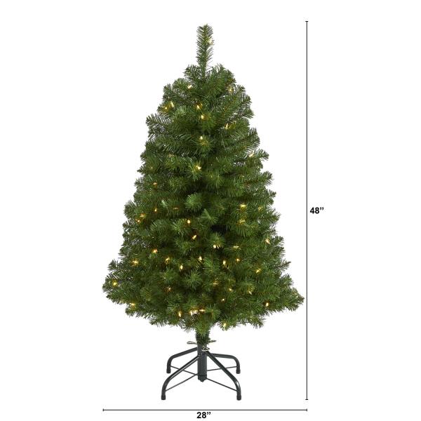 Lot # 1626 Nearly Natural 4ft. Virginia Fir Artificial Christmas Tree with 100 Clear Lights and 223 Bendable Branches