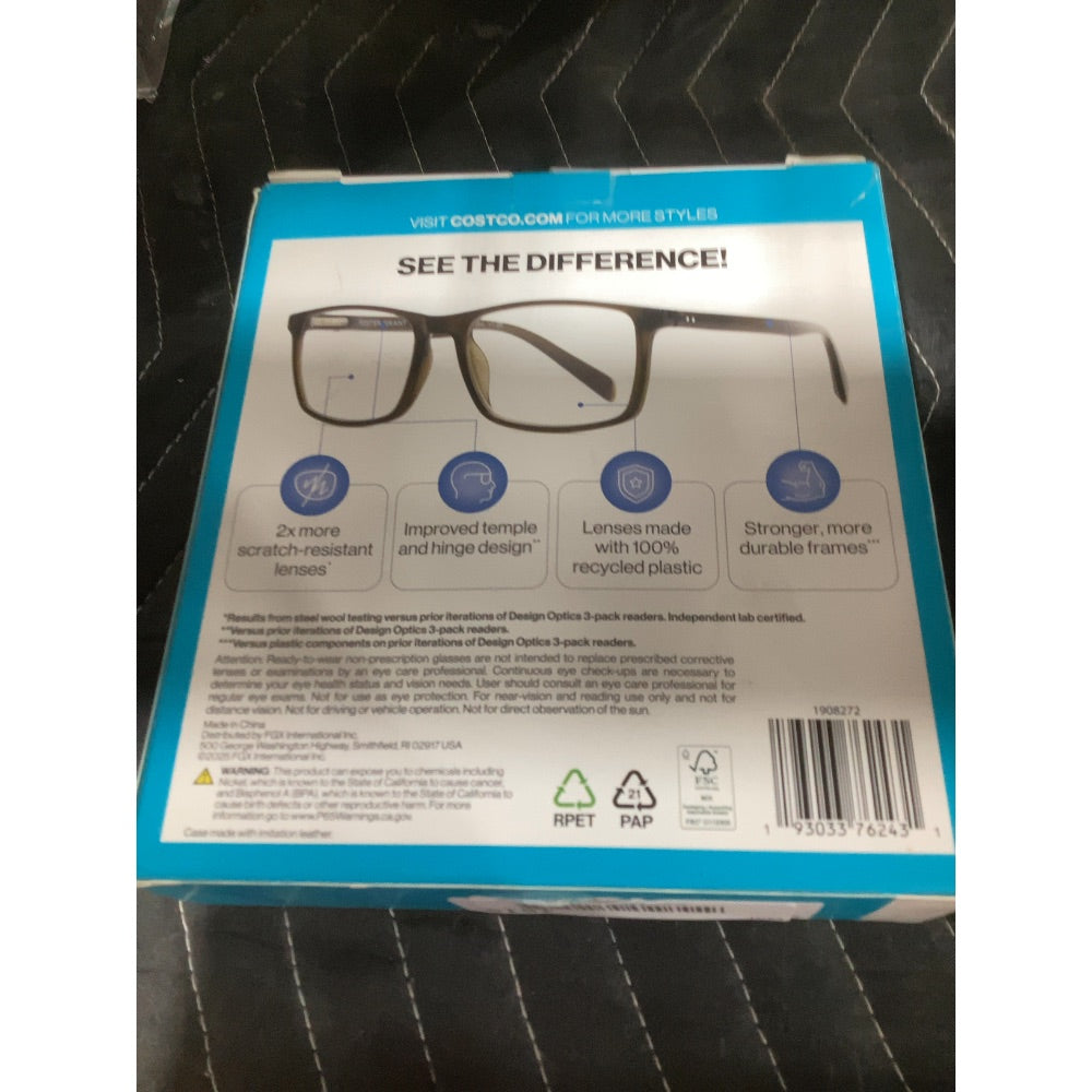 Lot # 1515 Foster Grant, Design Optics, +1.75 Reading Glasses