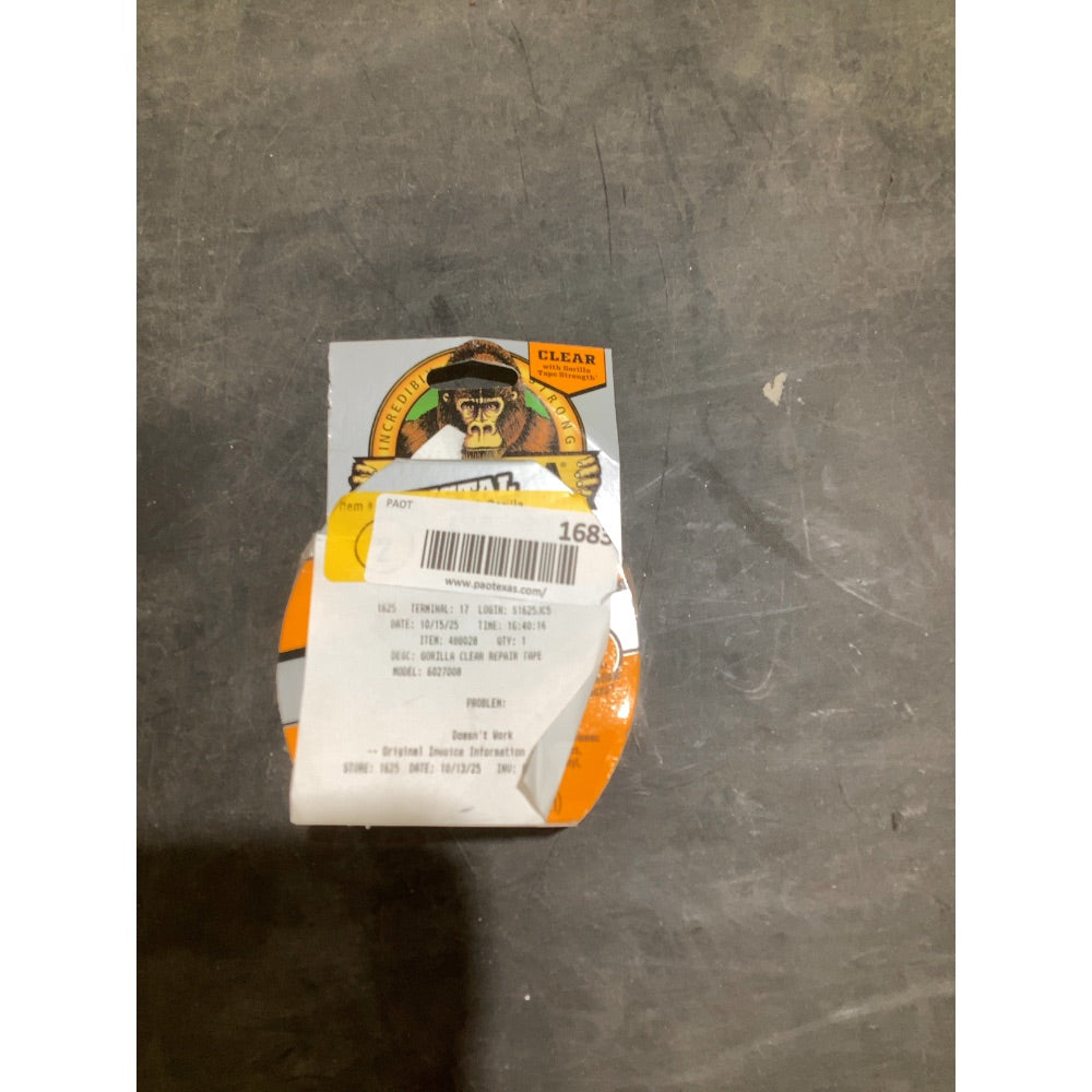 Lot # 1683 Gorilla Duct Tape $12.23
