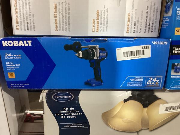 Lot # 1388 Kobalt 1/2 Inch Hammer Drill 24V $139