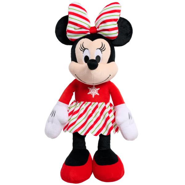Lot # 653 Just Play Disney Holiday Classics Large Minnie Mouse Yuletide Stripes Plush, 19-inch Stuffed Animal, Soft and Cuddly, Officially Licensed, Kids Toys for Ages 2 Up