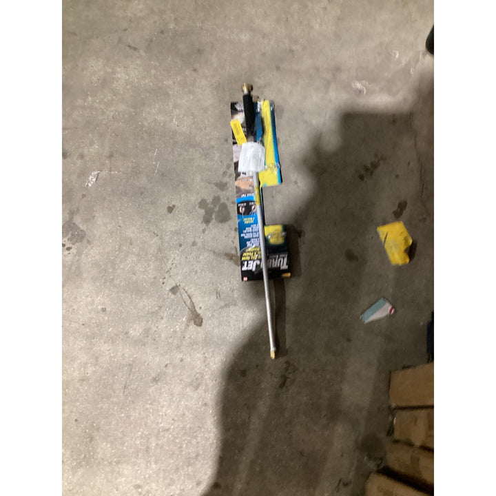 Lot # 1450 Turbo Jet 2-in-1 Power Washer Nozzle & Cleaning Attachment - Adjustable Spray, On/Off Valve, Multi-Purpose, Yellow/Blue
