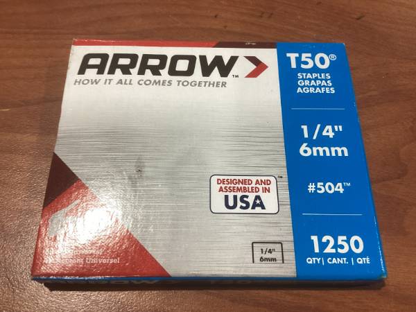 Lot # 848 Arrow  Used T50 504 14 Staples 1250ct  $7