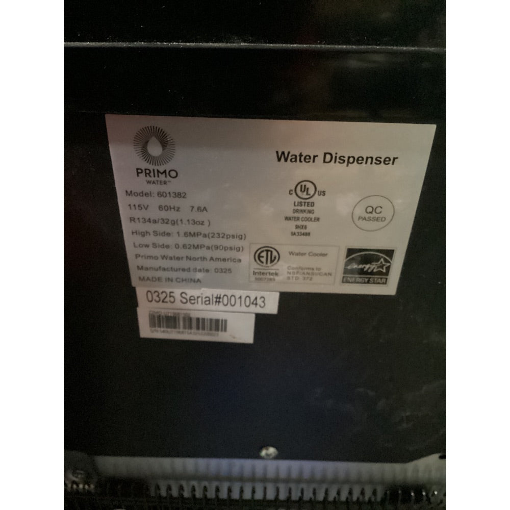 Lot # 2490 Primo Water Dispenser $20.00