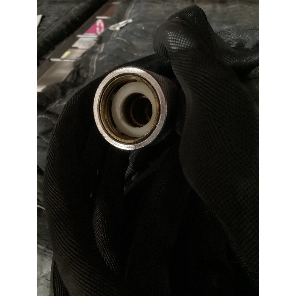 Lot # 1022 Pressure Washer Hose, 3200 PSI, Coiled, Quick-Connect, Black, Durable