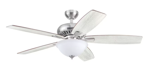 Lot # 625 Harbor Breeze Oxford 52" Nickel Fan $130