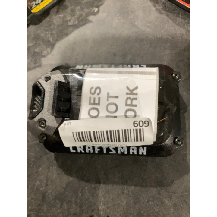 Lot # 609 Craftsman 20V Lithium Ion Battery $30.00