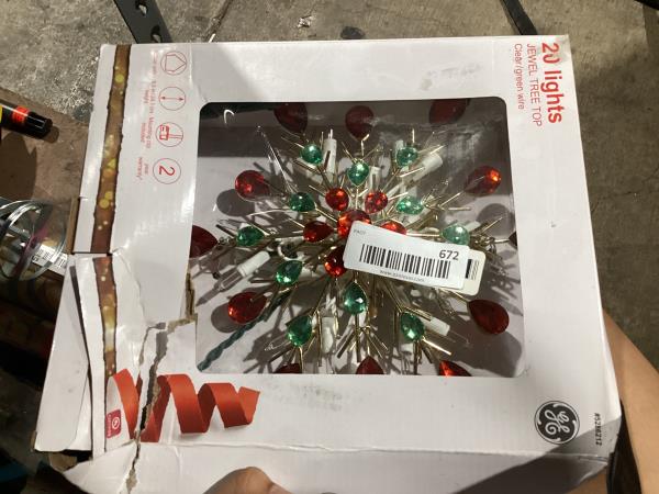 Lot # 672 GE 9.5-in Snowflake Christmas Tree Topper