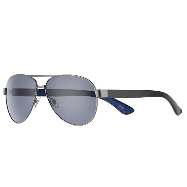 Lot # 576 Men's Dockers Polarized Aviator Sunglasses, Dark Gray