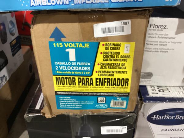 Lot # 1387 Dial Manufacturing 2395 1 HP 2 Speed Single Inlet Evaporative Cooler Motor