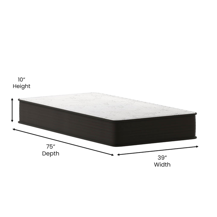 Lot # 695 Flash Furniture 10 TWIN HYBRID MATTRESS $195