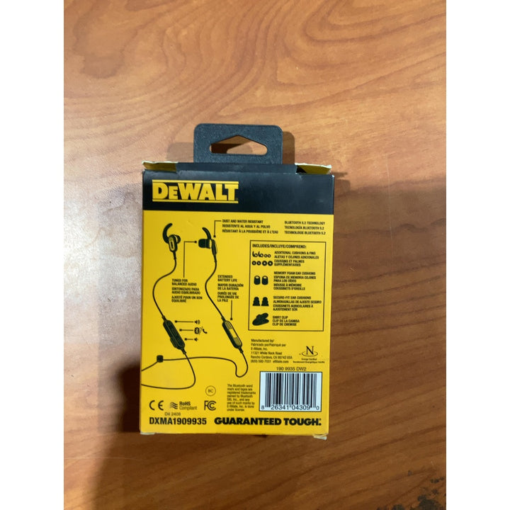 Lot # 1342 DEWALT Heavy Duty Neckband Bluetooth Earbuds $43