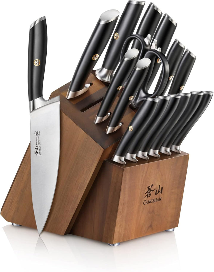 Cangshan L Series 17-Piece German Steel Forged Knife Set, 1026795 (Black)(new)