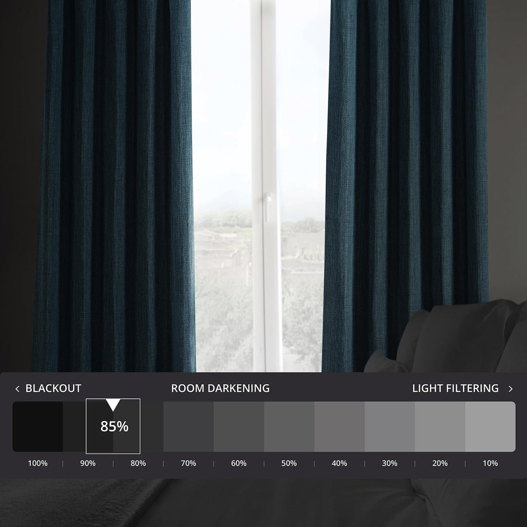 Lot # 1360 HPD Half Price Drapes Faux Linen Curtains $24