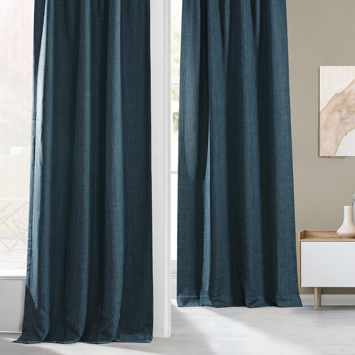 Lot # 1360 HPD Half Price Drapes Faux Linen Curtains $24