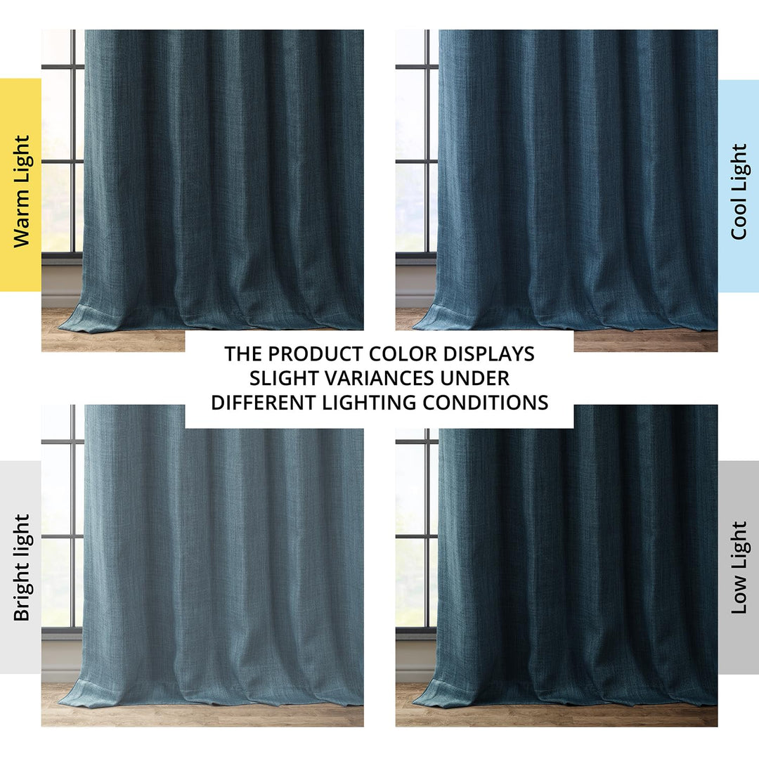 Lot # 1360 HPD Half Price Drapes Faux Linen Curtains $24