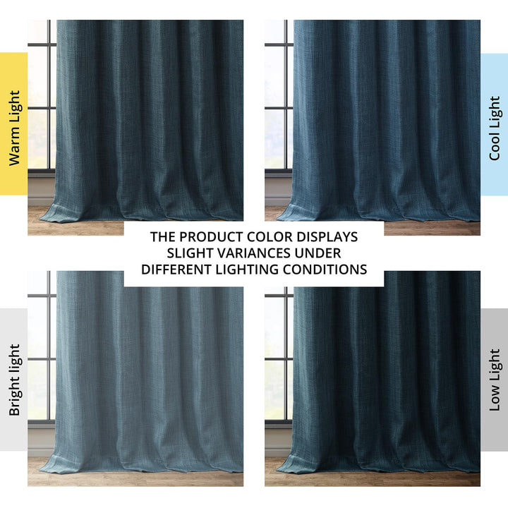 Lot # 1360 HPD Half Price Drapes Faux Linen Curtains $24