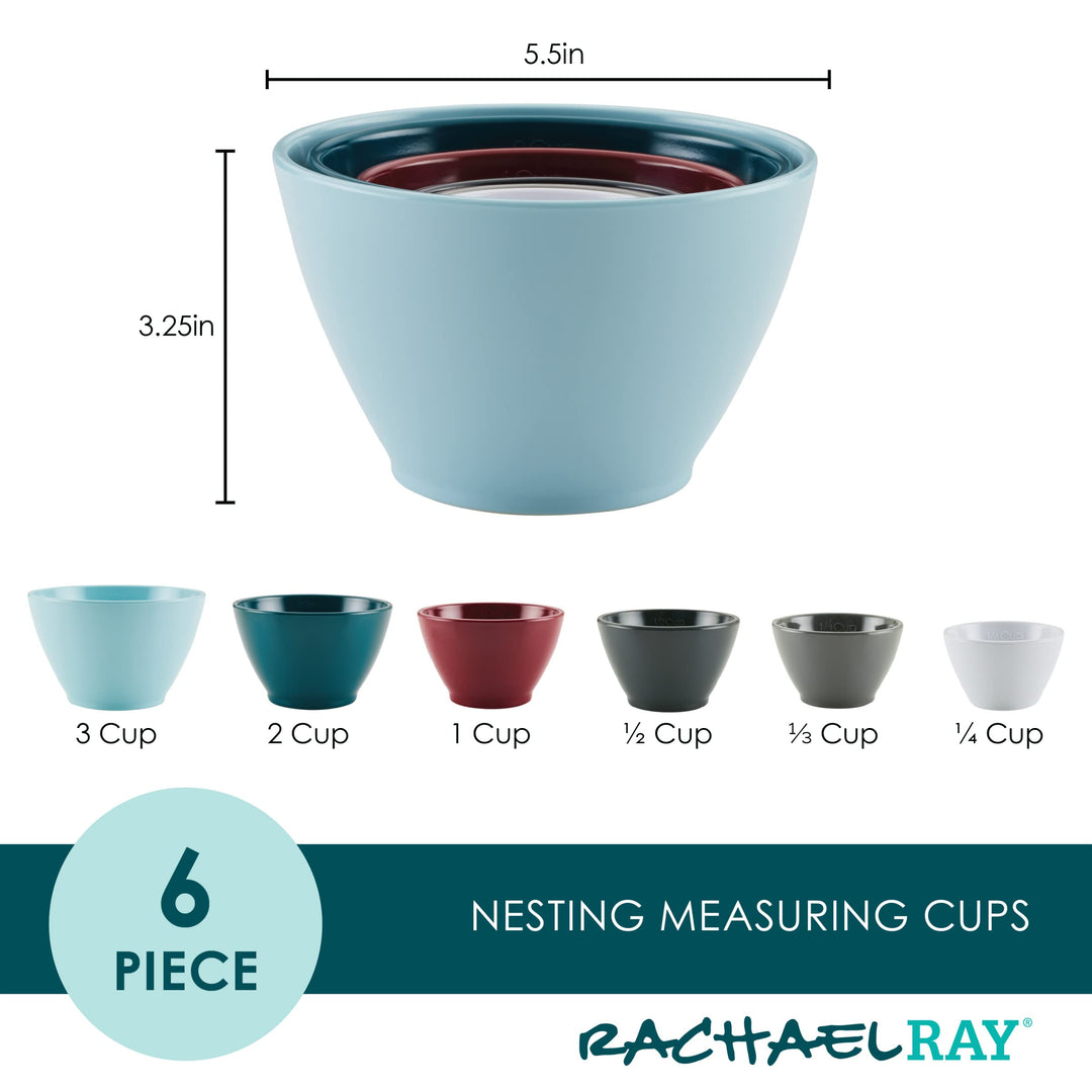 Lot # 940 Rachael Ray Nesting Measuring Cups 6-Pc Set $15