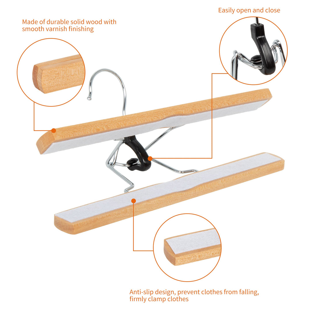 Lot # 1362 Amazon Basics Wooden Pants Hangers 10-Pk $16