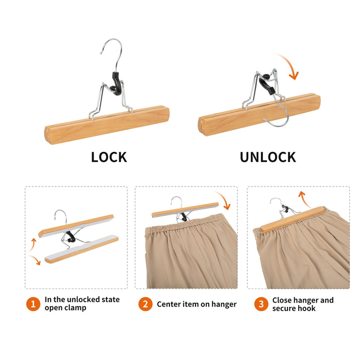 Lot # 1362 Amazon Basics Wooden Pants Hangers 10-Pk $16