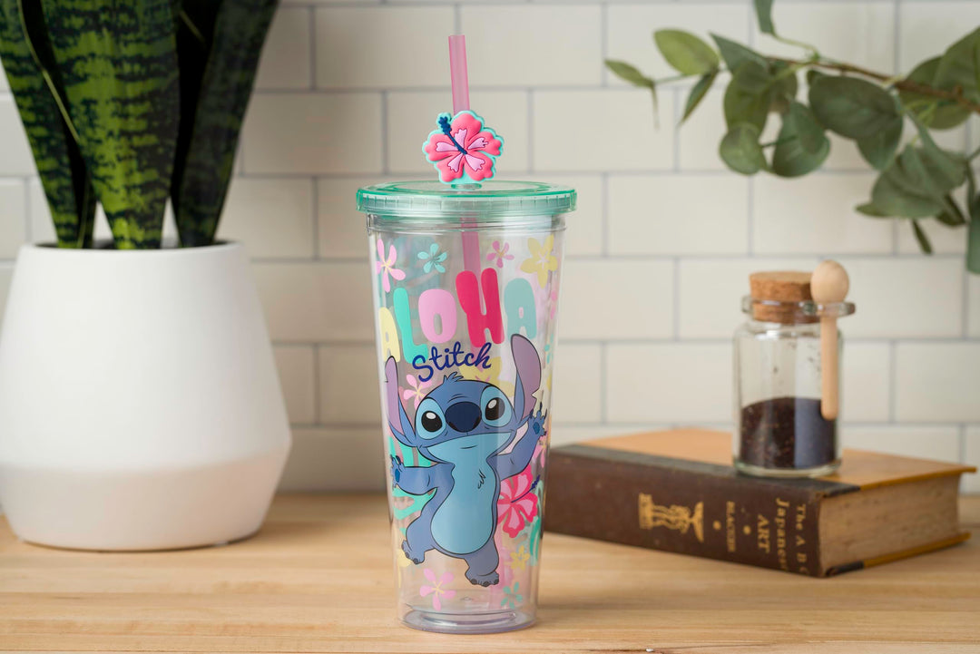 Lot # 942 Silver Buffalo Lilo  Stitch Cold Cup 24 oz $18