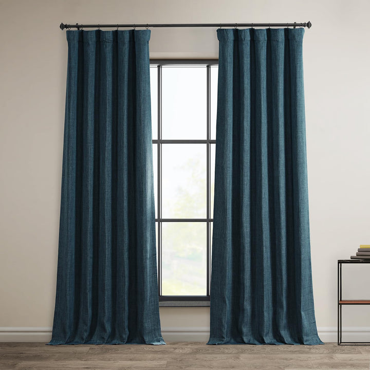 Lot # 1360 HPD Half Price Drapes Faux Linen Curtains $24