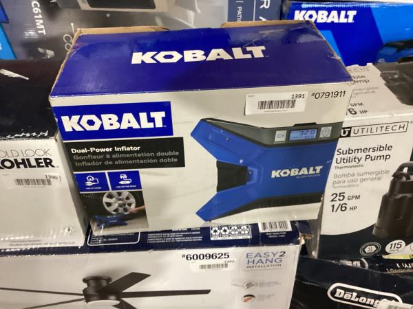 Lot # 1391 Kobalt 120v & 12v Air Compressor Inflator $77