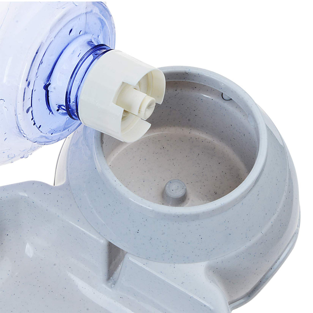 Lot # 636 Pet Water Dispenser Station - 1 Gal Replenish Pet Waterer for Dog Cat Animal Automatic Gravity Water Drinking Fountain Bottle Bowl Dish Stand