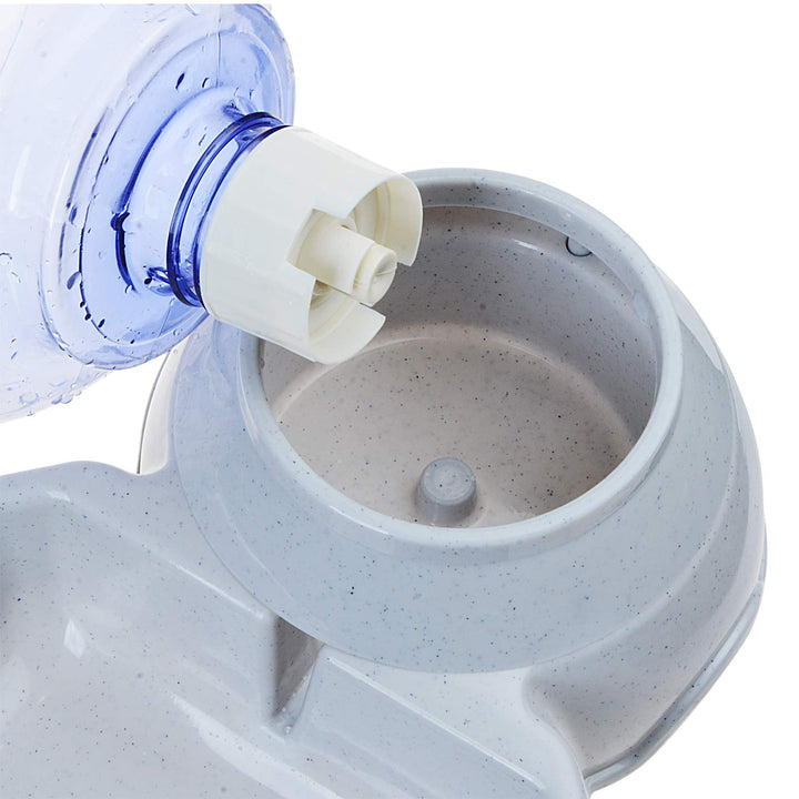 Lot # 636 Pet Water Dispenser Station - 1 Gal Replenish Pet Waterer for Dog Cat Animal Automatic Gravity Water Drinking Fountain Bottle Bowl Dish Stand