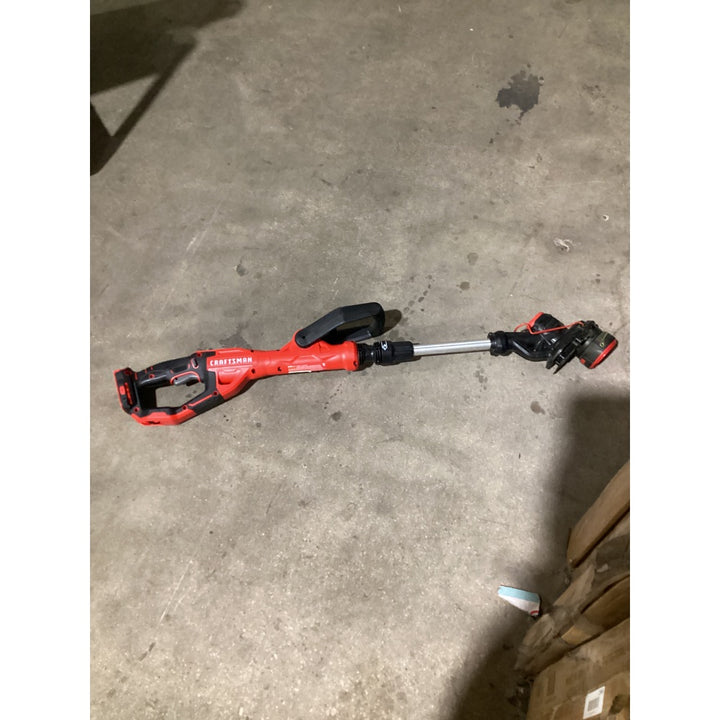 Lot # 1434 CRAFTSMAN CMCS7900 20V MAX Cordless String Trimmer - 5500-7200 RPM, Red and Black